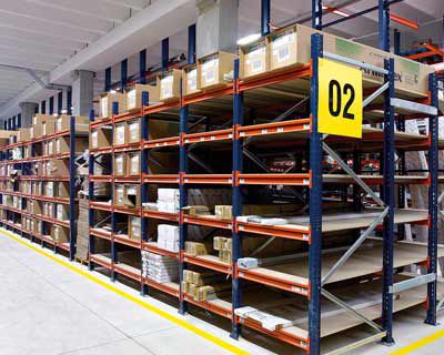 Deep storage shelving